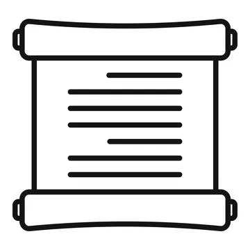 Papyrus icon outline . Note article Stock Illustration