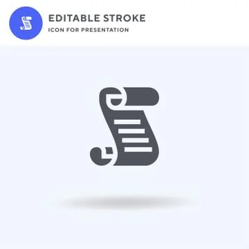 Papyrus icon vector, filled flat sign, solid pictogram isolated on white, logo Stock Illustration