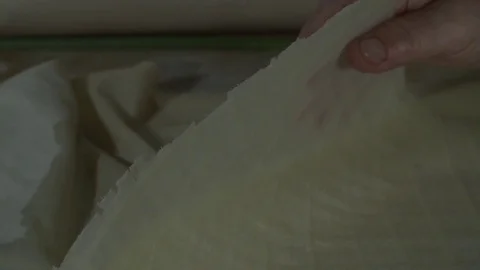  papyrus Processing paper Stock Footage 81718494