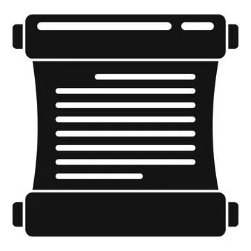 Papyrus scenario icon simple . Activity ui Stock Illustration