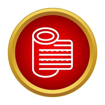 Papyrus scroll document icon showing ancient wisdom Stock Illustration