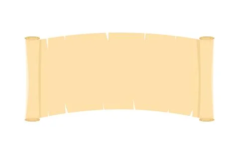Papyrus scroll, parchment paper with old texture, vector banner isolated on w Stock Illustration