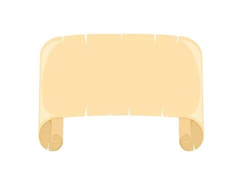 Papyrus scroll, parchment paper with old texture, vector banner isolated on w Stock Illustration