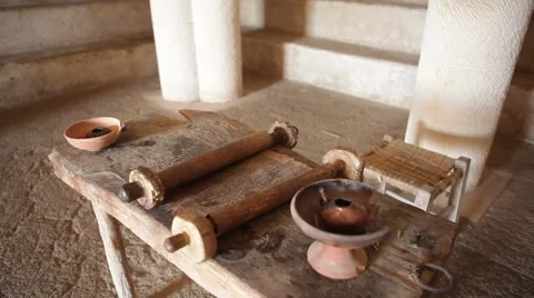 Papyrus in Temple Stock Footage 65396844