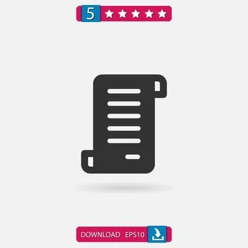 Papyrus vector icon Stock Illustration