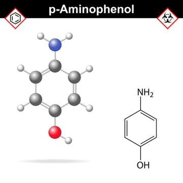 Para aminophenol molecule イラスト素材