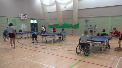 Para athletes train as part of inclusivity programme Video stock 201479540