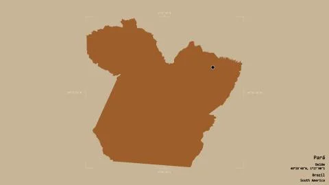 Para - Brazil. Bounding box. Pattern 库存插图