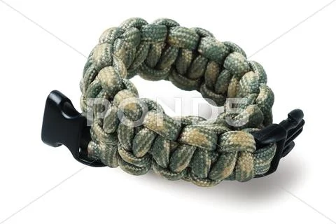 Para Cord Survival Bracelet Stock Photos