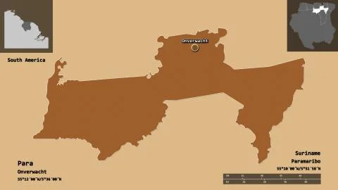 Para, district of Suriname. Previews. Pattern Illustrazione stock