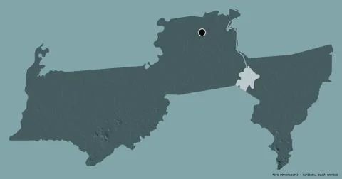 Para, district of Suriname, on solid. Administrative 库存插图