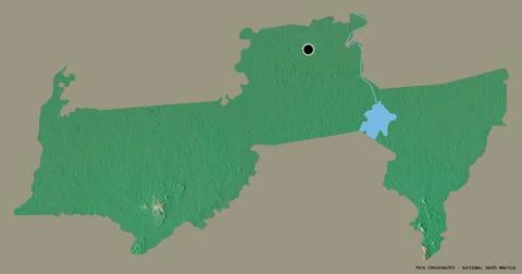 Para, district of Suriname, on solid. Relief 库存插图
