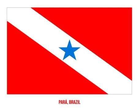 Para Flag Vector Illustration on White Background. States Flag of Brazil. Stock Illustration
