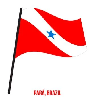 Para Flag Waving Vector Illustration on White Background. States Flag of Brazil Stock Illustration