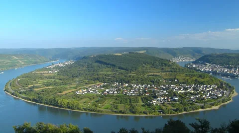 Para Glider Hang Gliding flying Rhine valley Boppard Rhineland-Palatinate Stock Footage 31745477