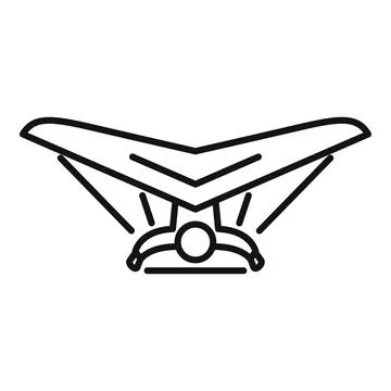 Para glider icon outline vector. Air fly イラスト素材