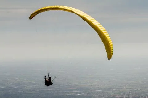 A para-glider up in the sky Foto stock