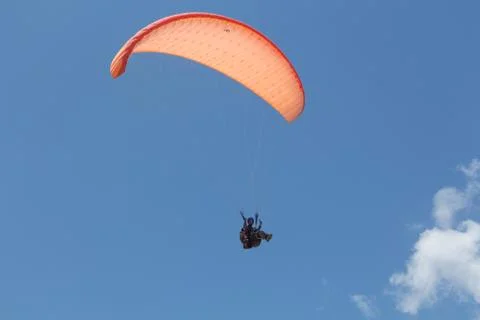 Para-gliding flight. 写真素材