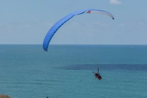 Para-gliding flight. 写真素材