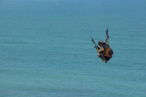 Para-gliding flight. 写真素材