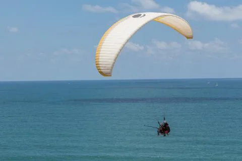 Para-gliding flight. 写真素材