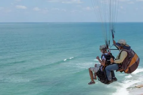 Para-gliding flight. 写真素材