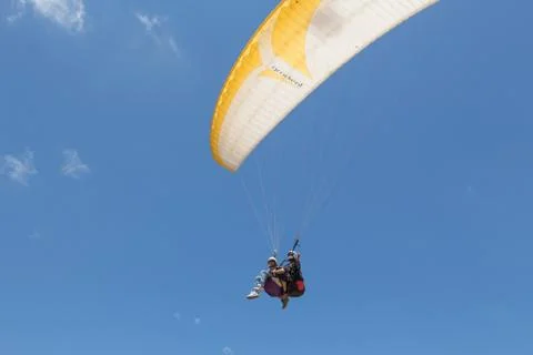 Para-gliding flight. Fotos Stock