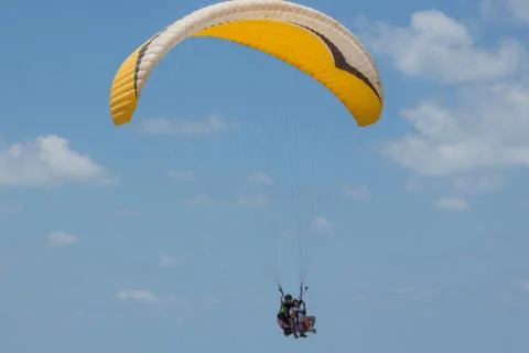 Para-gliding flight. 写真素材