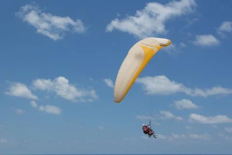 Para-gliding flight. Fotos Stock
