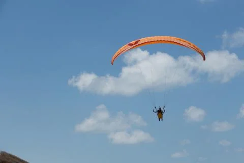 Para-gliding flight. 写真素材