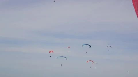 Para Gliding Stock Footage 48364899