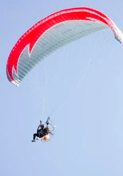The para-gliding motor Stock Photos