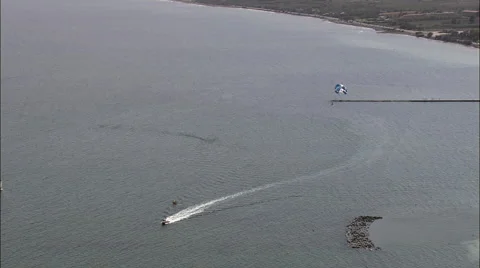Para Gliding At Porto De Pollenca Stock Footage 65383969