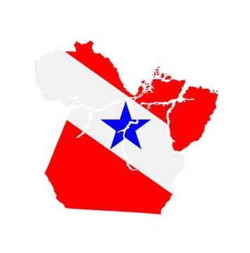 Para map flag vector silhouette illustration isolated on white Stock Illustration