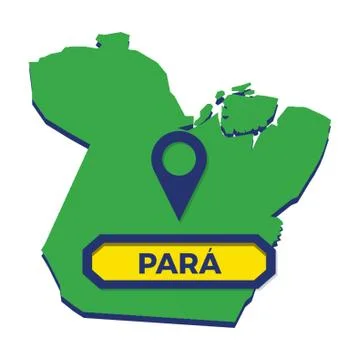 Para Map With Map Pin Stock Illustration