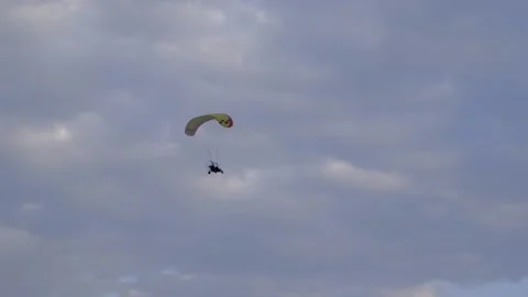 Para motor in sunset sky Video stock 174962301