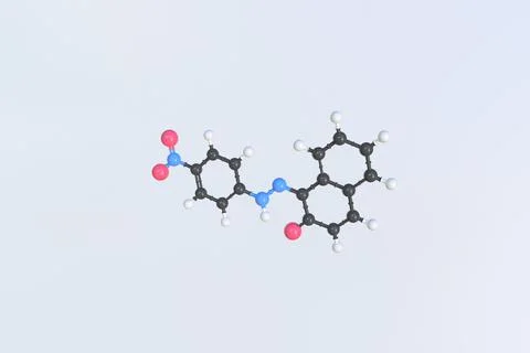 Para red molecule, scientific molecular model, looping 3d animation 스톡 일러스트