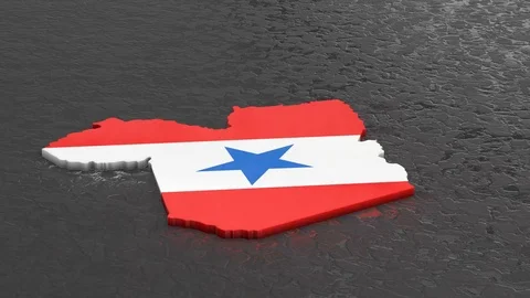 Para rotating 3D country map animation. Stock Footage 104056337