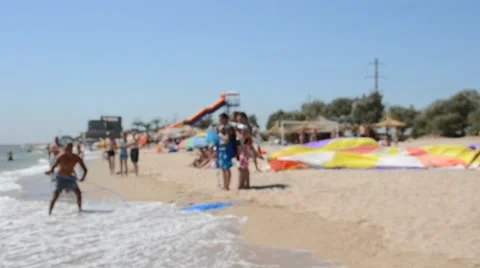 Para sailing on the sunny day Stock Footage 8508693