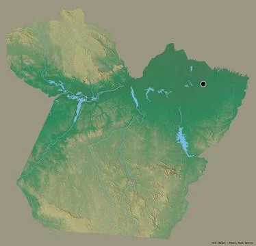 Para, state of Brazil, on solid. Relief イラスト素材