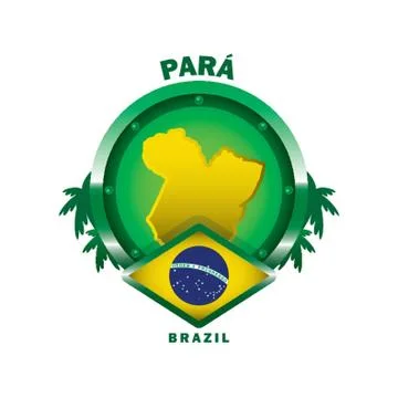 Para State Map Stock Illustration