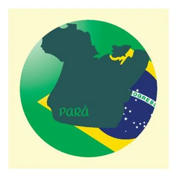 Para State Map Stock Illustration