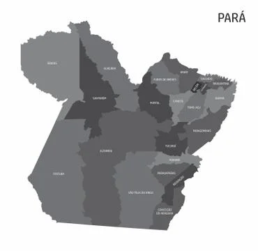 Para State regions map Stock Illustration