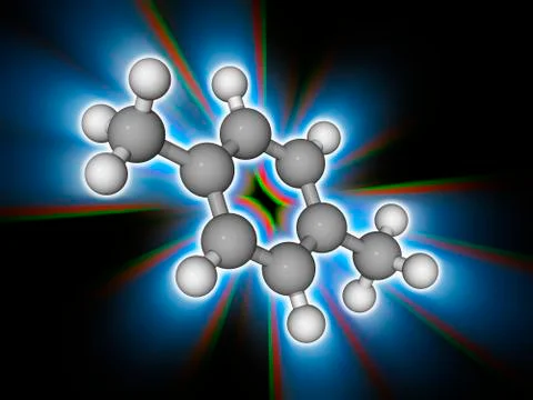 Para-xylene organic compound molecule イラスト素材