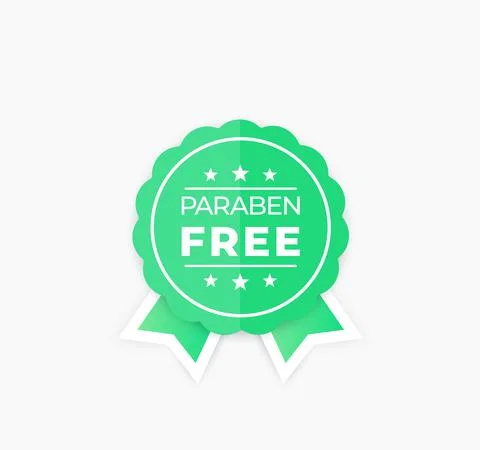 Paraben free badge, vector label Ilustración de archivo
