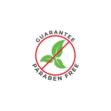 Paraben free, guarantee label. Vector icon template Stock Illustration