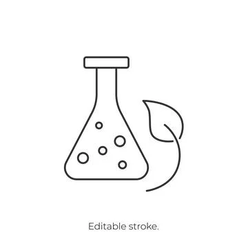 Paraben free icon symbol. Editable stroke. Vector stock illustration isolated on Stock Illustration