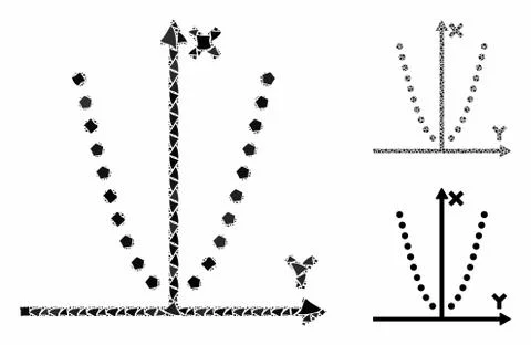 Parabole plot Composition Icon of Humpy Parts Ilustración de archivo