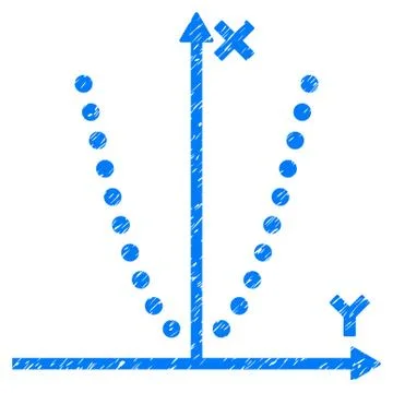 Parabole Plot Grainy Texture Icon Stock Illustration