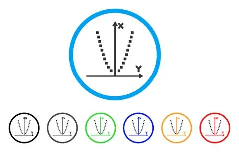 Parabole Plot Rounded Icon Stock Illustration